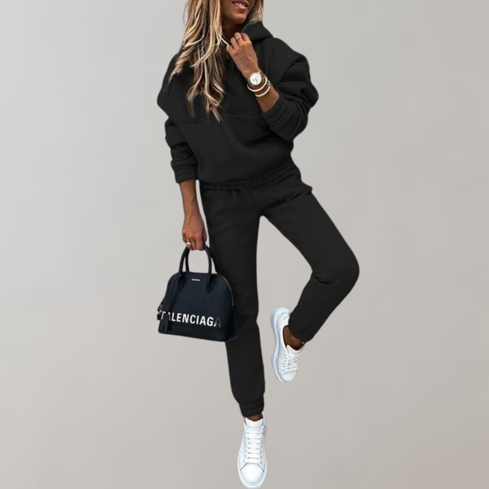 Pantalón y sudadera deportiva cálida mujer invierno