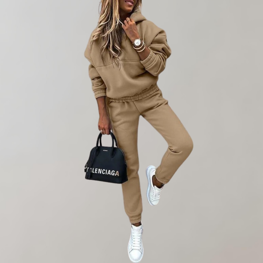 Pantalón y sudadera deportiva cálida mujer invierno