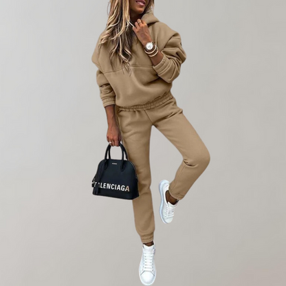 Pantalón y sudadera deportiva cálida mujer invierno