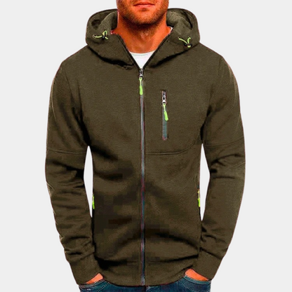 Sudadera Hombre Deportiva con Capucha Cremallera