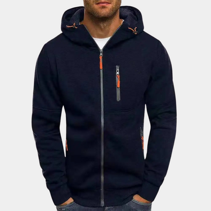 Sudadera Hombre Deportiva con Capucha Cremallera