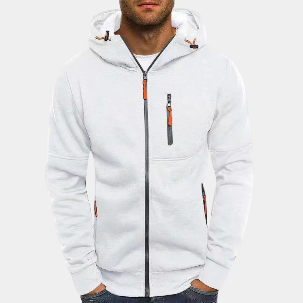 Sudadera Hombre Deportiva con Capucha Cremallera
