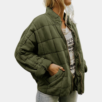 Chaqueta abrigada deportiva con cremallera mujer - Vestiria