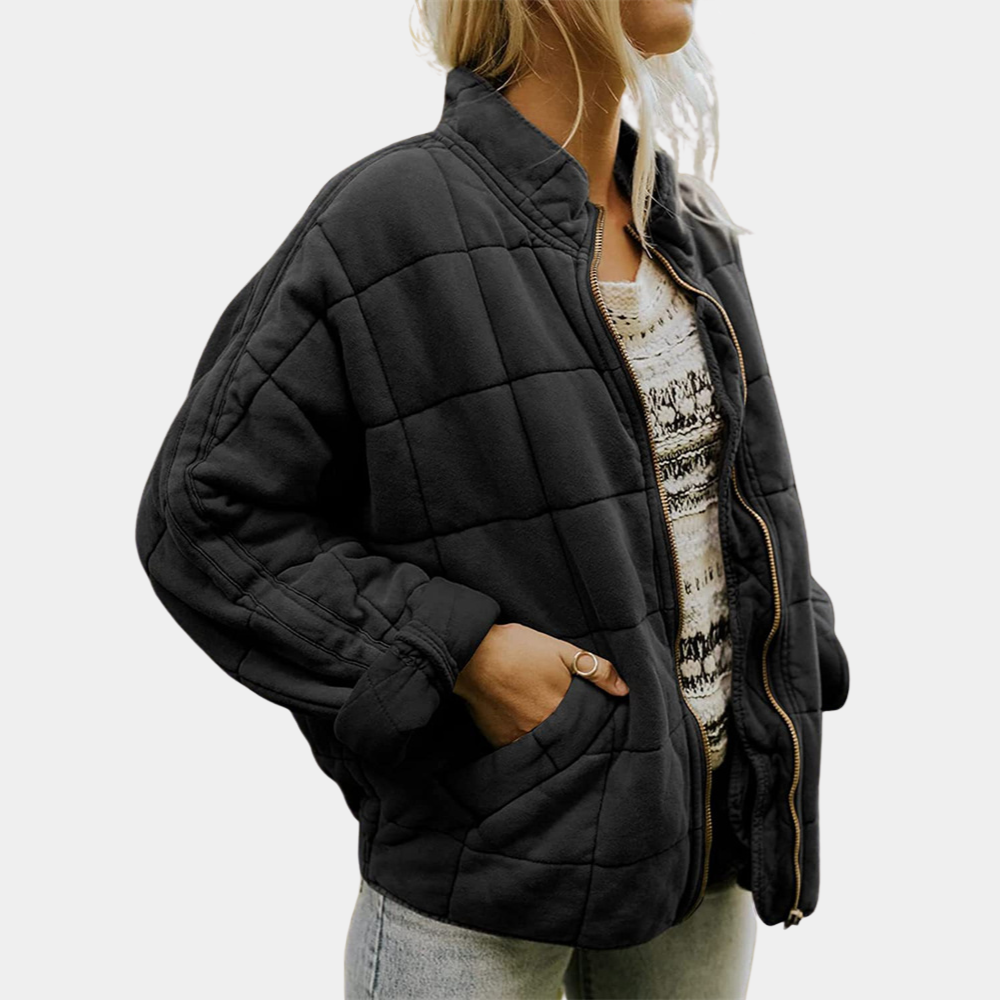 Chaqueta abrigada deportiva con cremallera mujer
