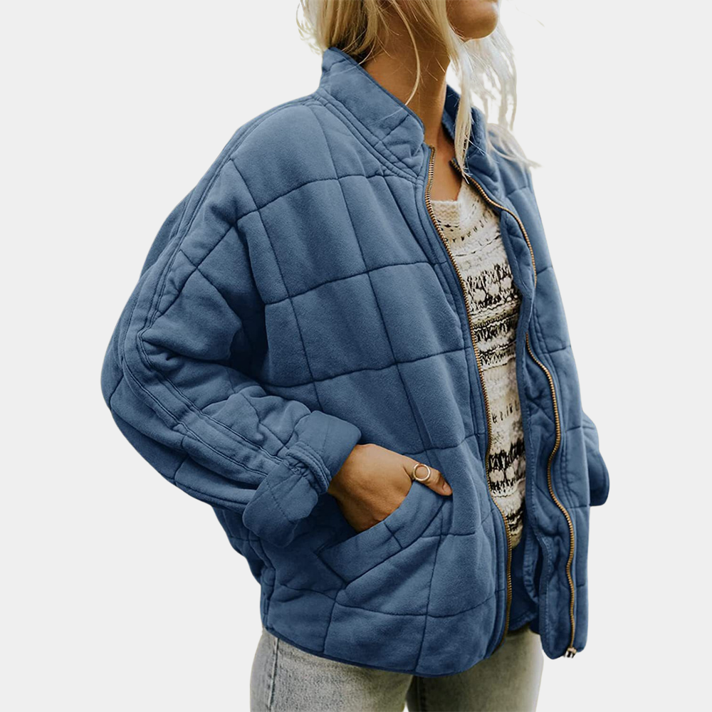 Chaqueta abrigada deportiva con cremallera mujer