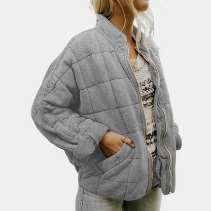 Chaqueta abrigada deportiva con cremallera mujer