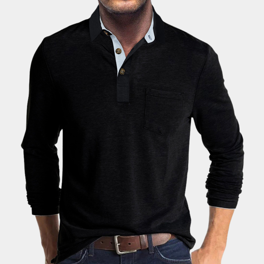 Polo Hombre Manga Larga Clásico