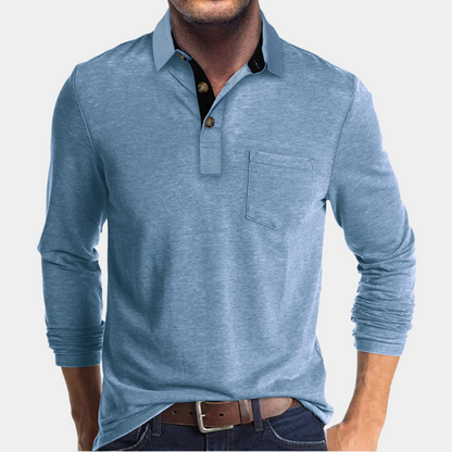 Polo Hombre Manga Larga Clásico