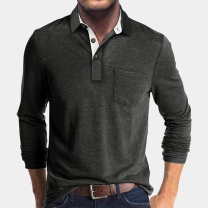 Polo Hombre Manga Larga Clásico