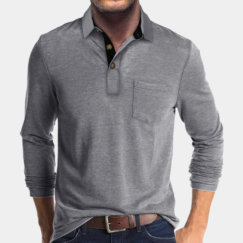 Polo Hombre Manga Larga Clásico