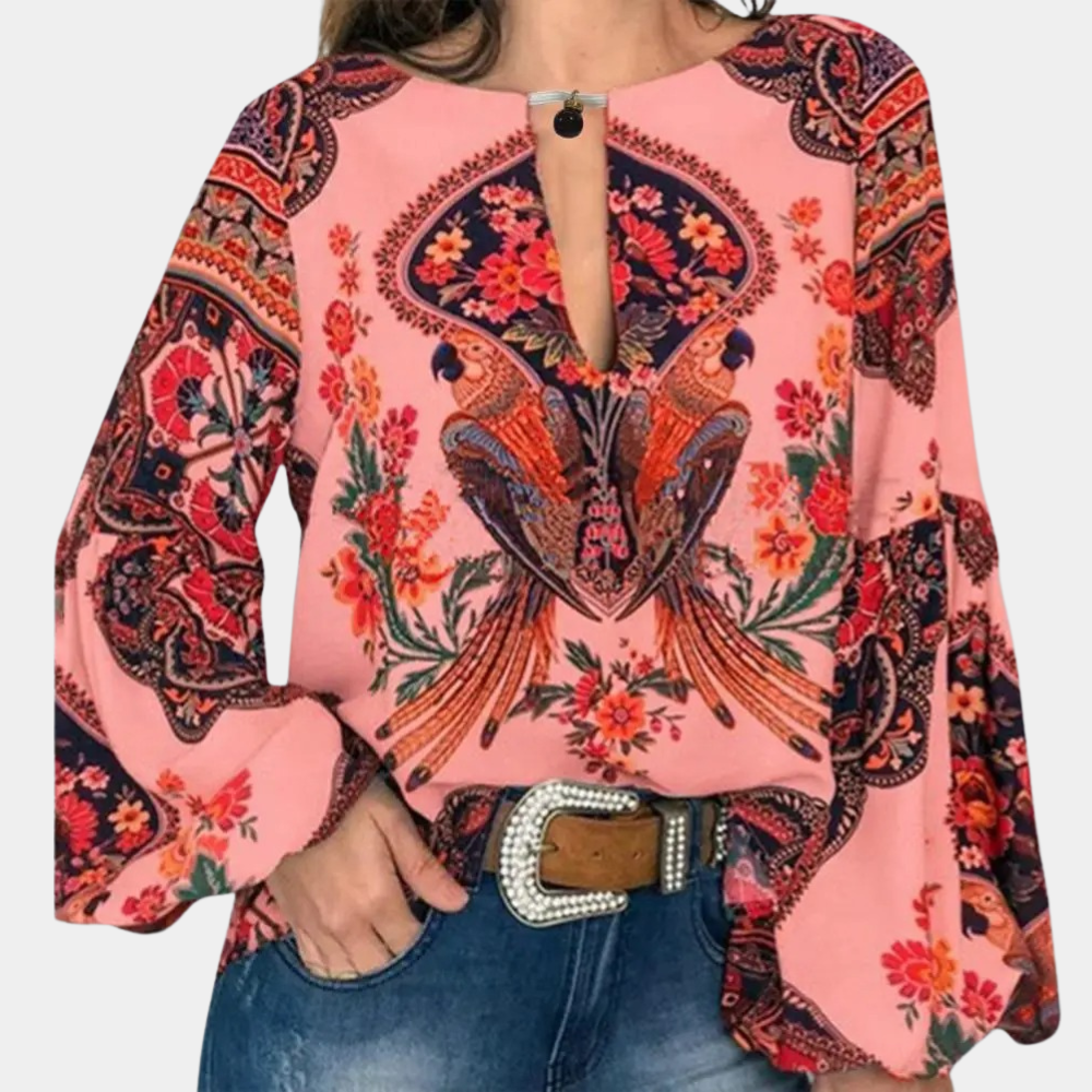 Blusa Floral Mujer Estilo Clásico - Vestiria