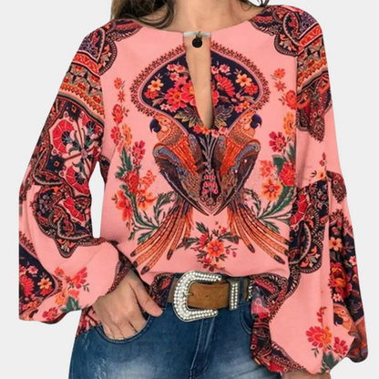Blusa Floral Mujer Estilo Clásico - Vestiria