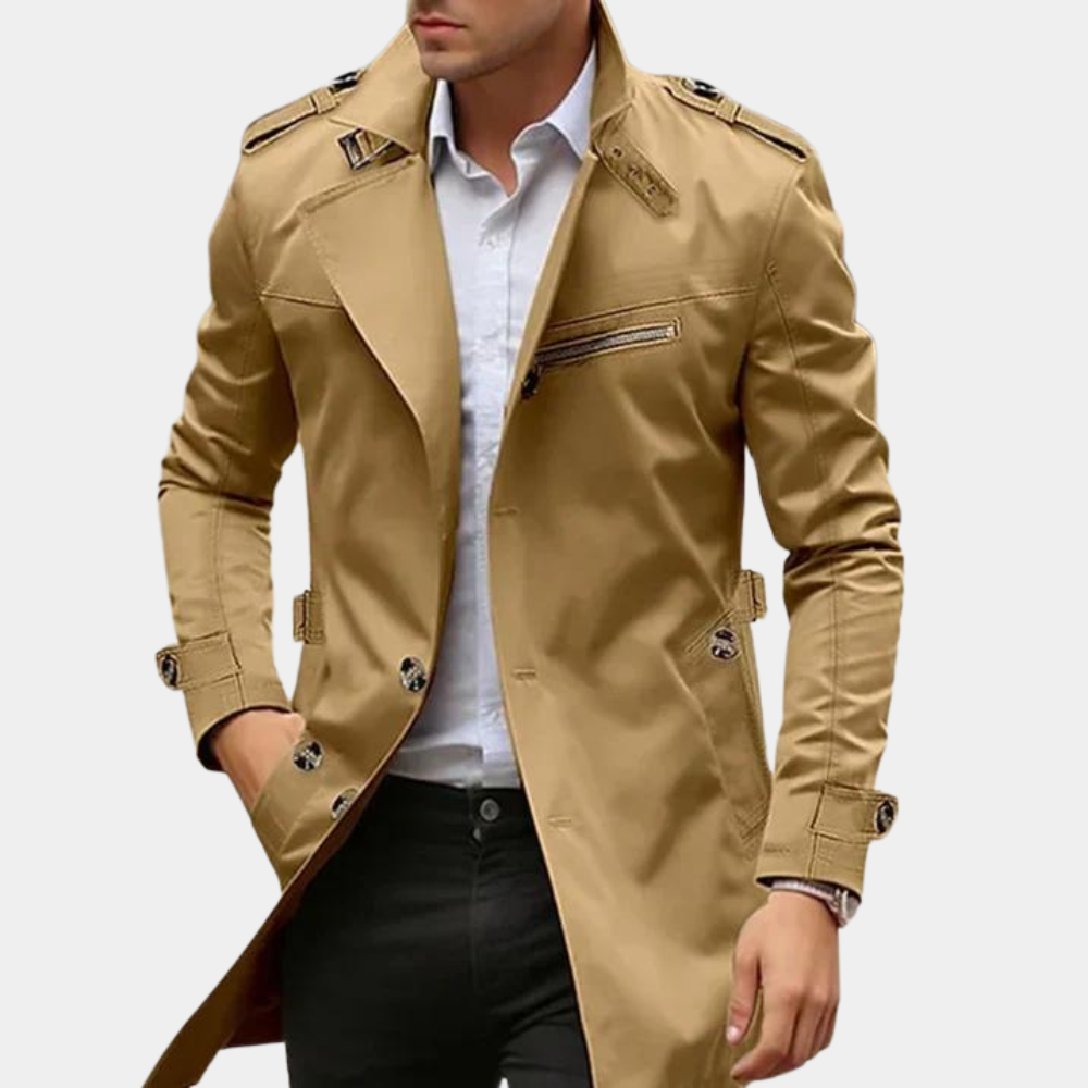Abrigo Trench Hombre Invierno Clásico - Vestiria