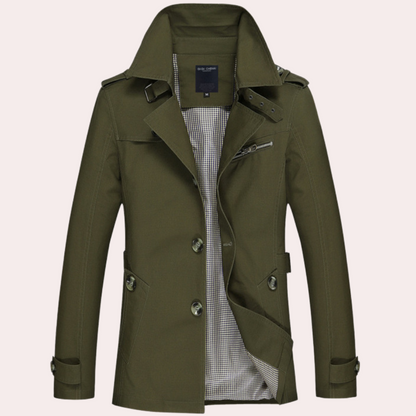 Abrigo Trench Hombre Invierno Clásico