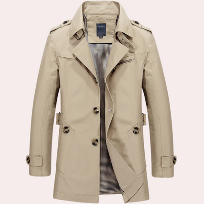 Abrigo Trench Hombre Invierno Clásico