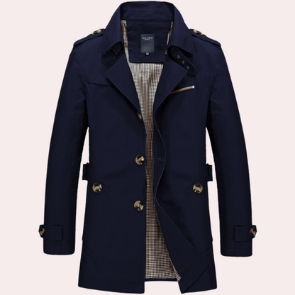 Abrigo Trench Hombre Invierno Clásico