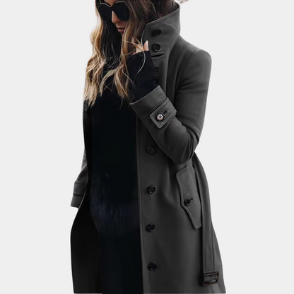 Abrigo Trench Mujer Clásico y Acolchado
