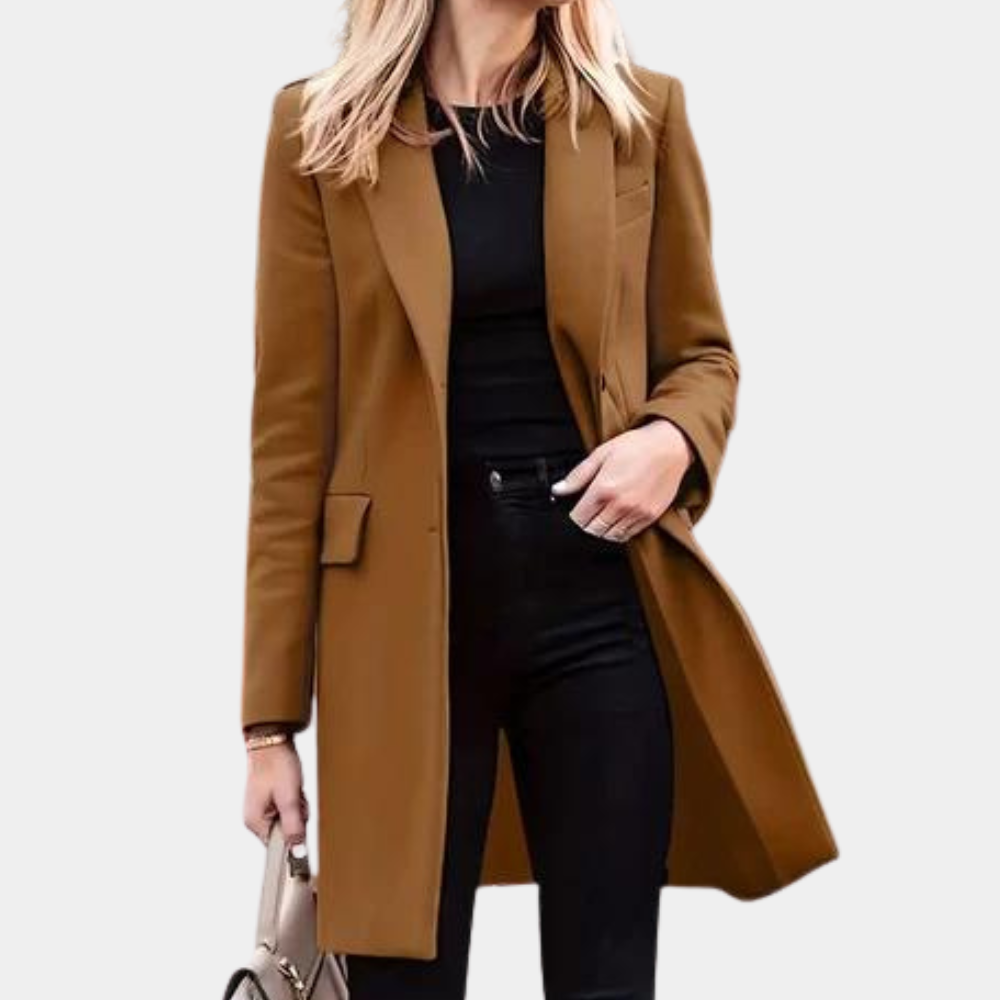 Abrigo Trench Largo Mujer Invierno Elegante - Vestiria