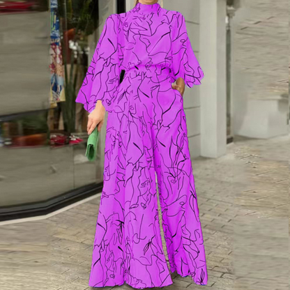Mono Mujer Estampado Moderno Manga Larga