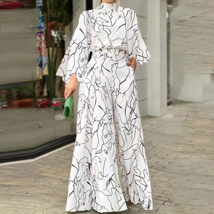 Mono Mujer Estampado Moderno Manga Larga