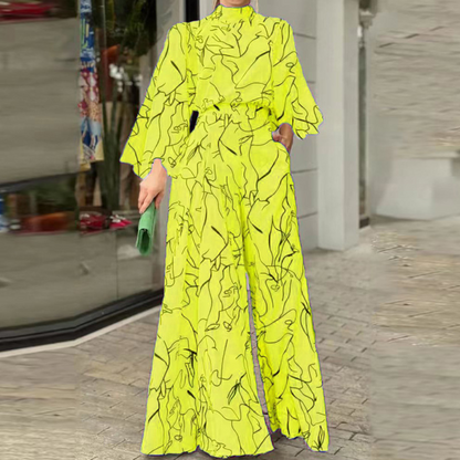 Mono Mujer Estampado Moderno Manga Larga