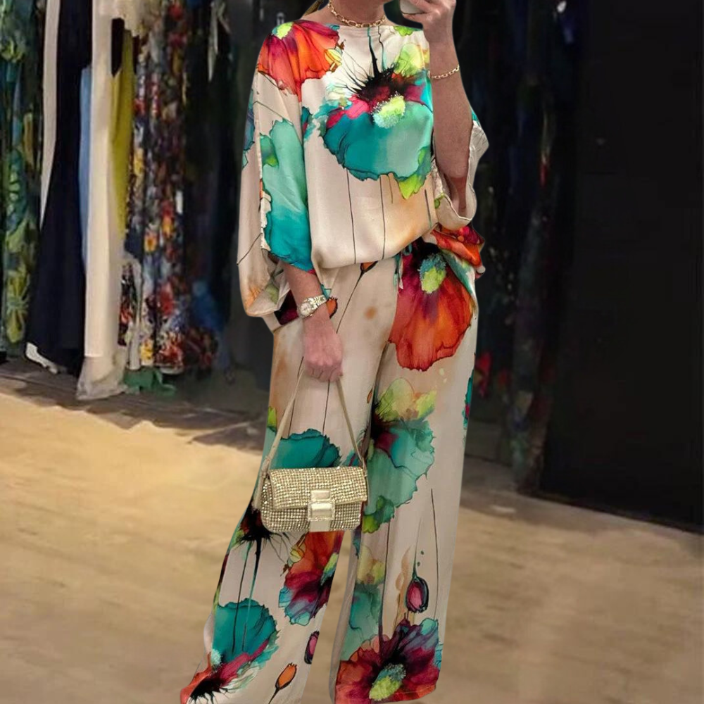 Pantalón y Top Mujer Conjunto Deportivo Colorido