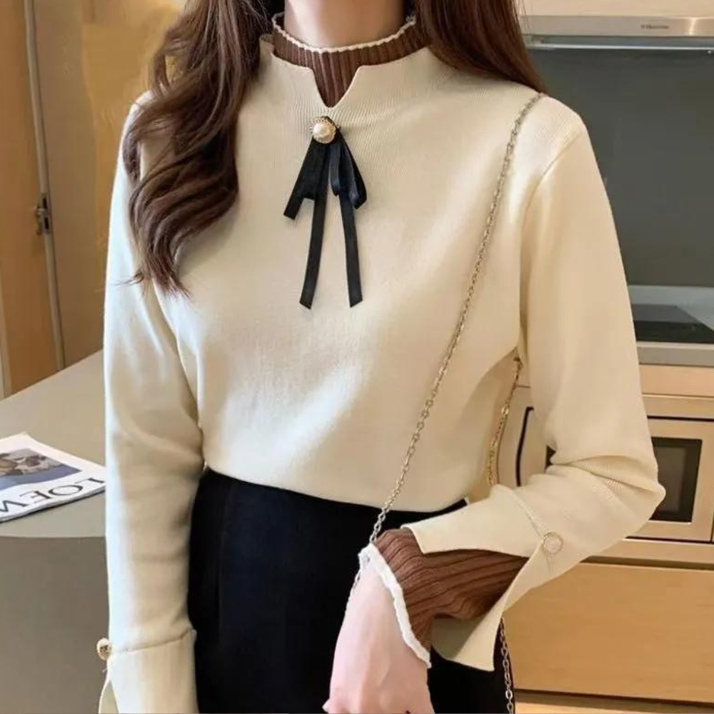Jersey Mujer Cuello Alto Estiloso