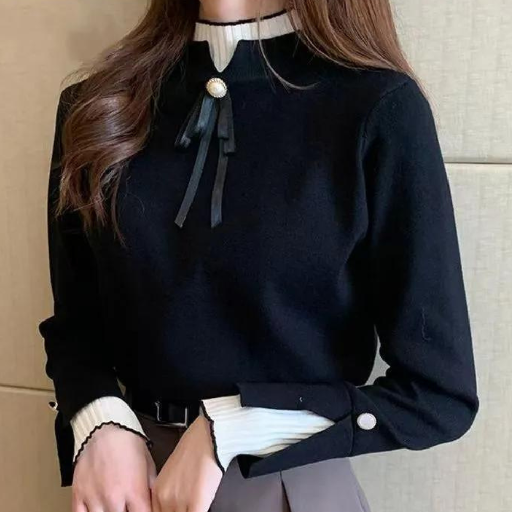 Jersey Mujer Cuello Alto Estiloso
