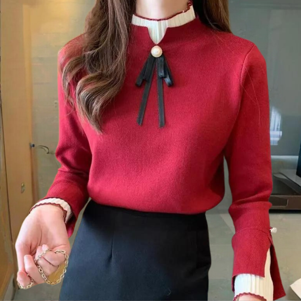 Jersey Mujer Cuello Alto Estiloso