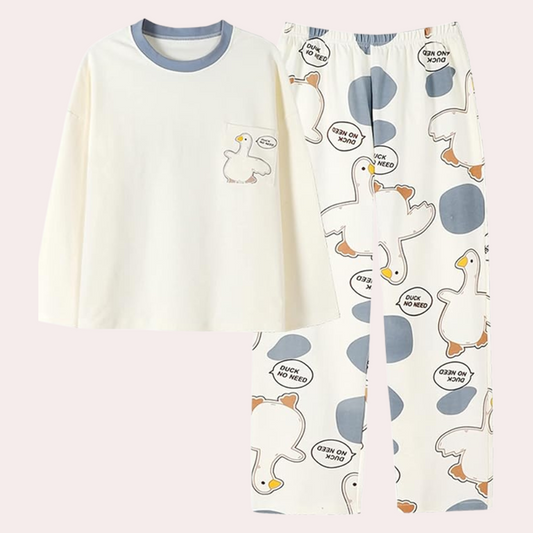 Pijama mujer conave de patitos divertido y acogedor - Vestiria