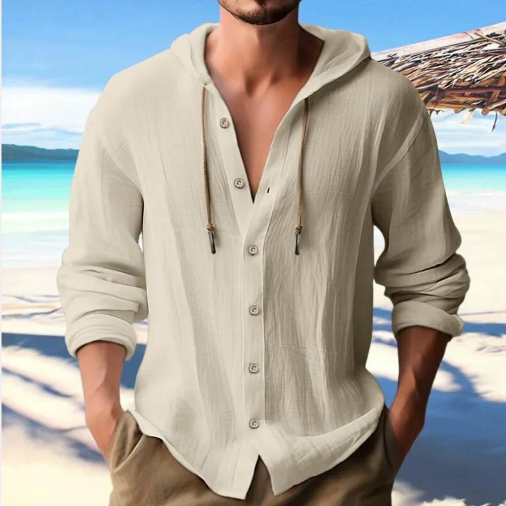 Camiseta Hombre Manga Larga Con Capucha