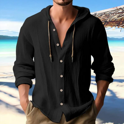 Camiseta Hombre Manga Larga Con Capucha - Vestiria