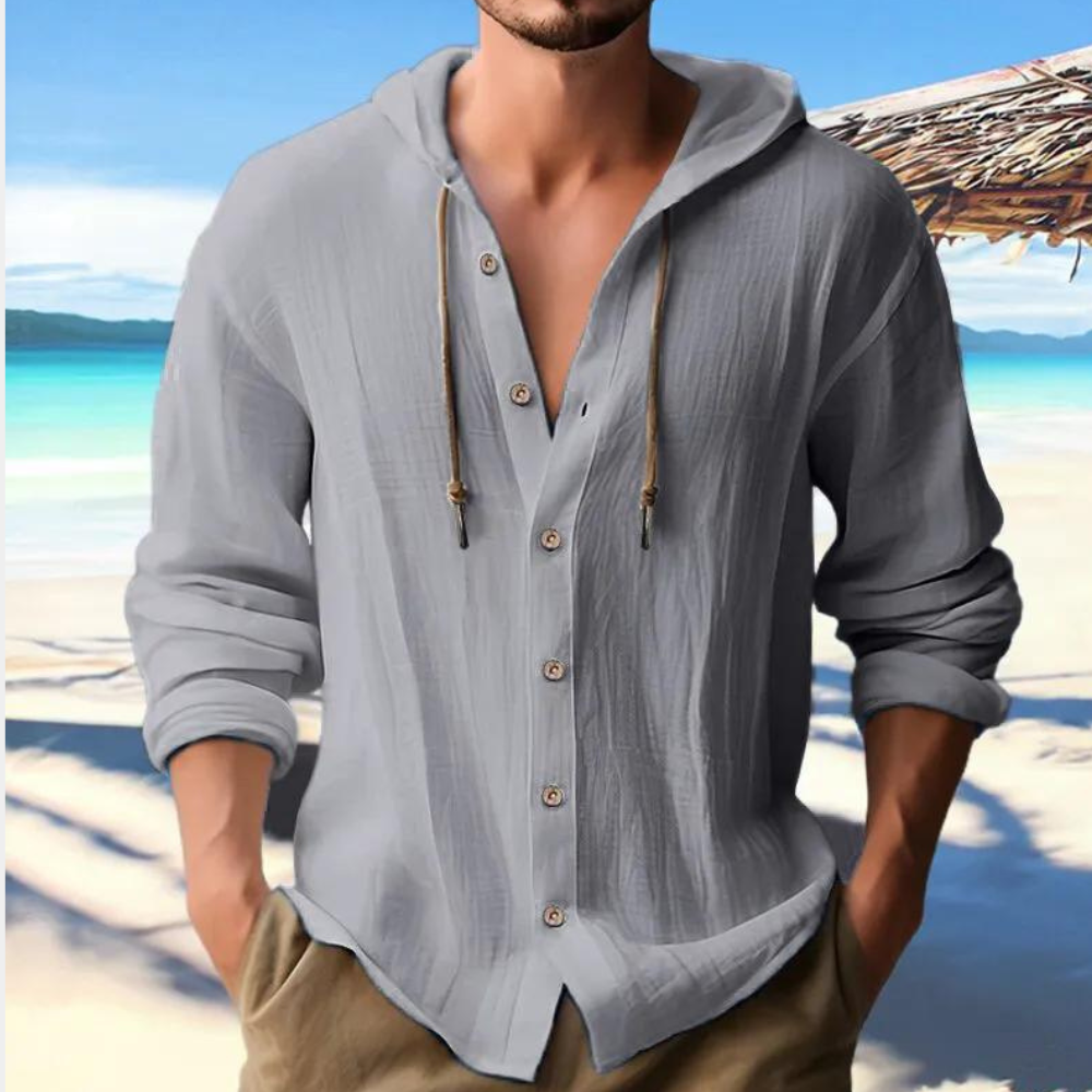 Camiseta Hombre Manga Larga Con Capucha