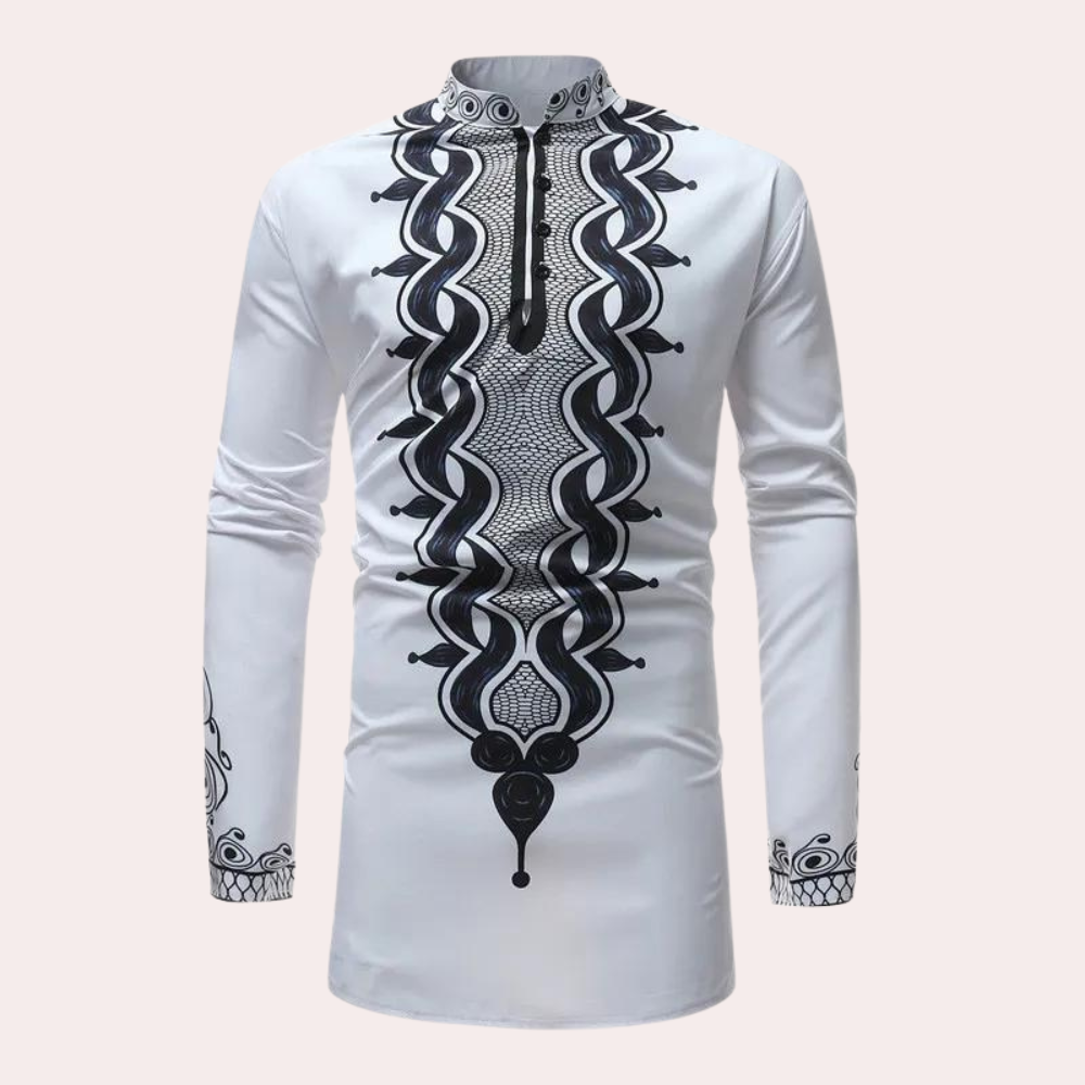 Camisa Hombre Estampado Tribal Moda - Vestiria