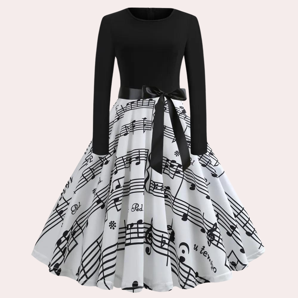 Vestido Mujer Falda Ancha Elegante