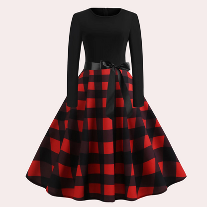 Vestido Mujer Falda Ancha Elegante