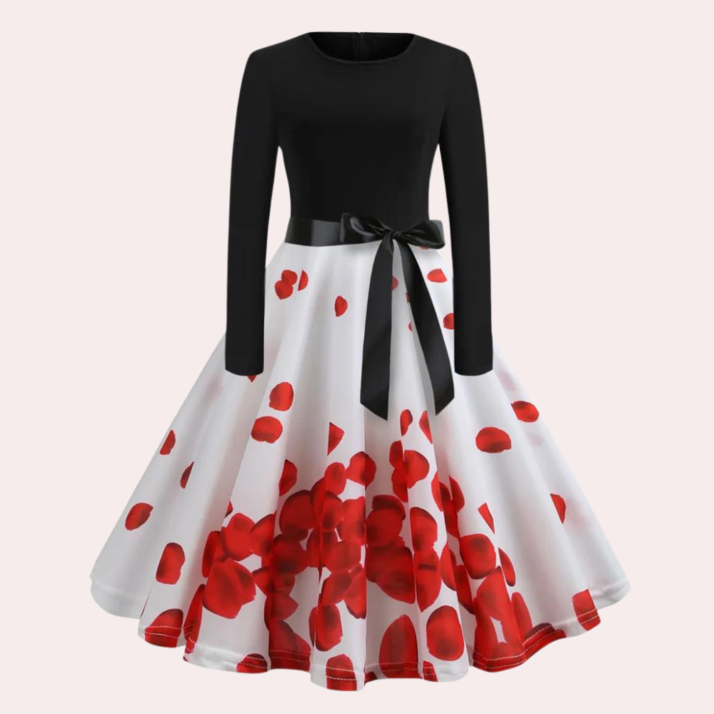 Vestido Mujer Falda Ancha Elegante