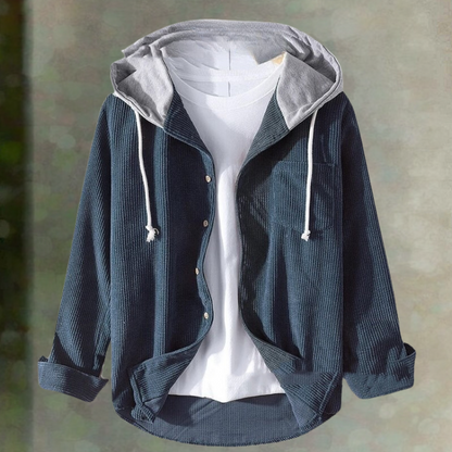 Chaqueta Pana Hombre Abrigo Capucha - Vestiria