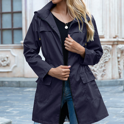 Abrigo Trench Mujer Impermeable Estilo Clásico