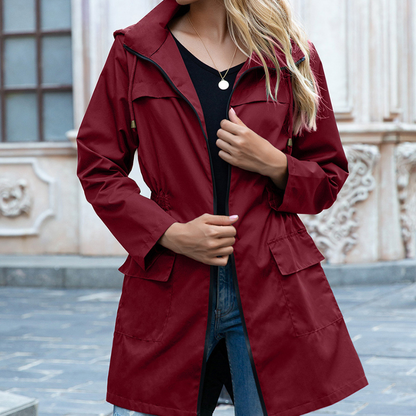 Abrigo Trench Mujer Impermeable Estilo Clásico