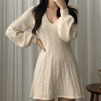 Vestido Mujer Fiesta Manga Larga y Corto