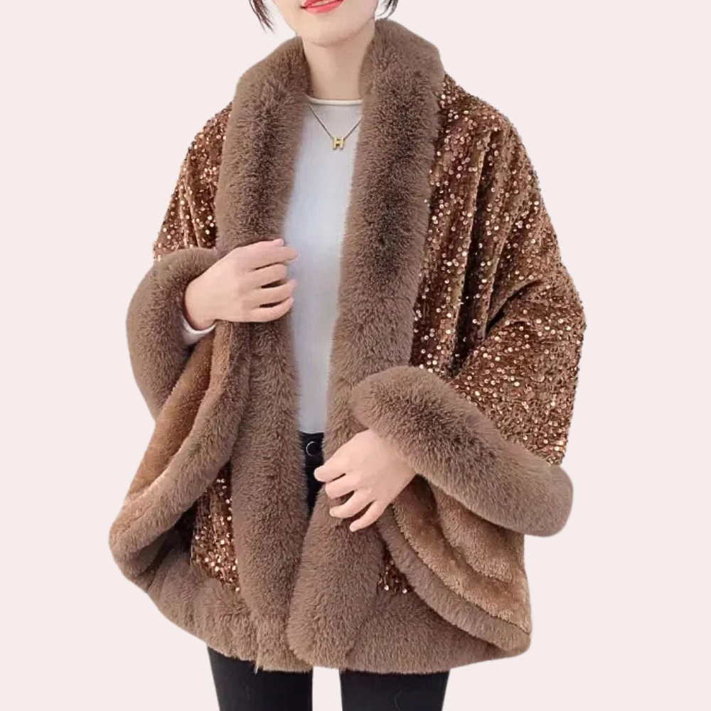 Abrigo Bufanda Mujer Invierno Estilo Elegante