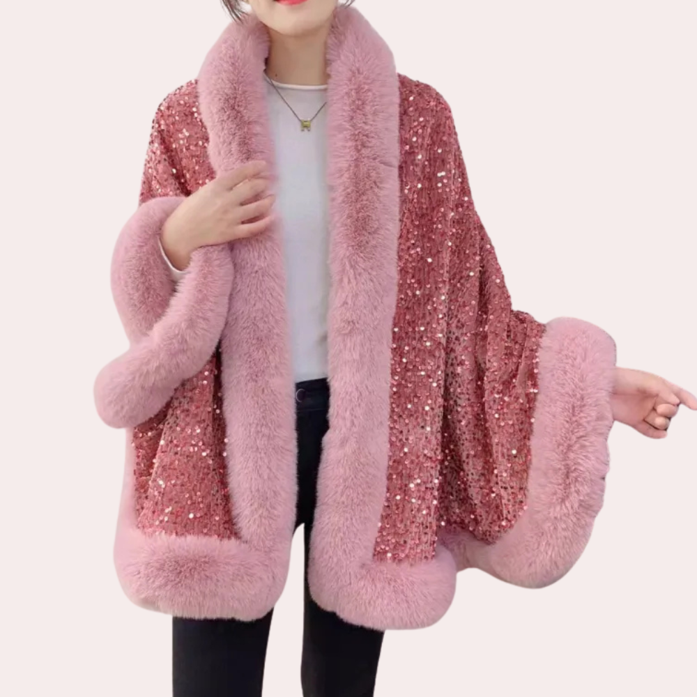 Abrigo Bufanda Mujer Invierno Estilo Elegante