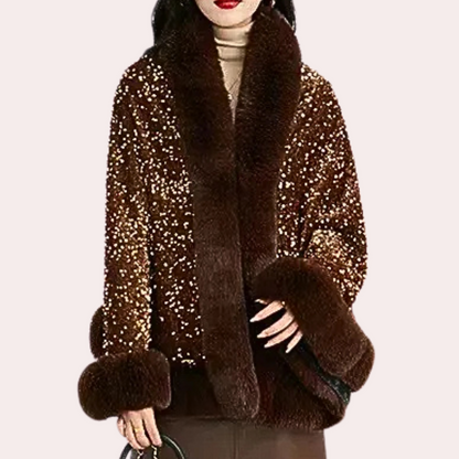 Abrigo Bufanda Mujer Invierno Estilo Elegante