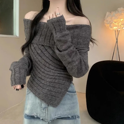 Suéter Mujer Hombros Descubiertos Elegante - Vestiria