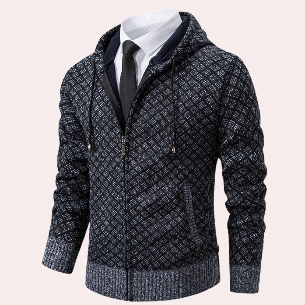 Sudadera Hombre Punto Capucha Cálida - Vestiria