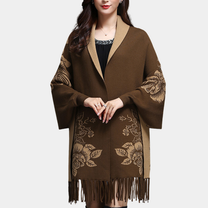 Jersey Largo Mujer con Flecos Elegantes