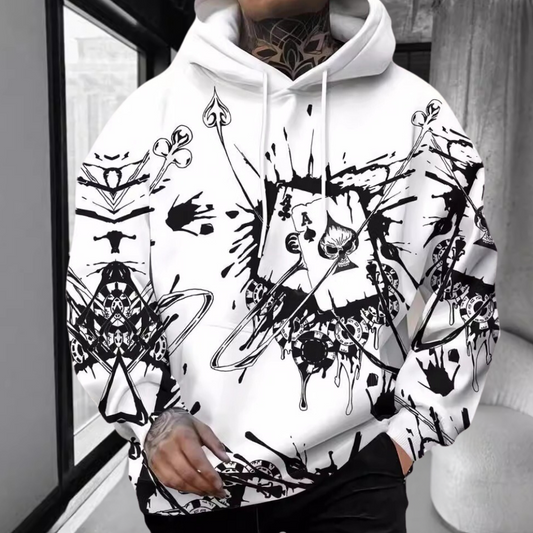 Sudadera Hombre Capucha Estampado Urbano - Vestiria