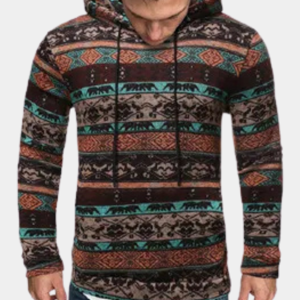 Sudadera Hombre Estampado Moderno Canguro