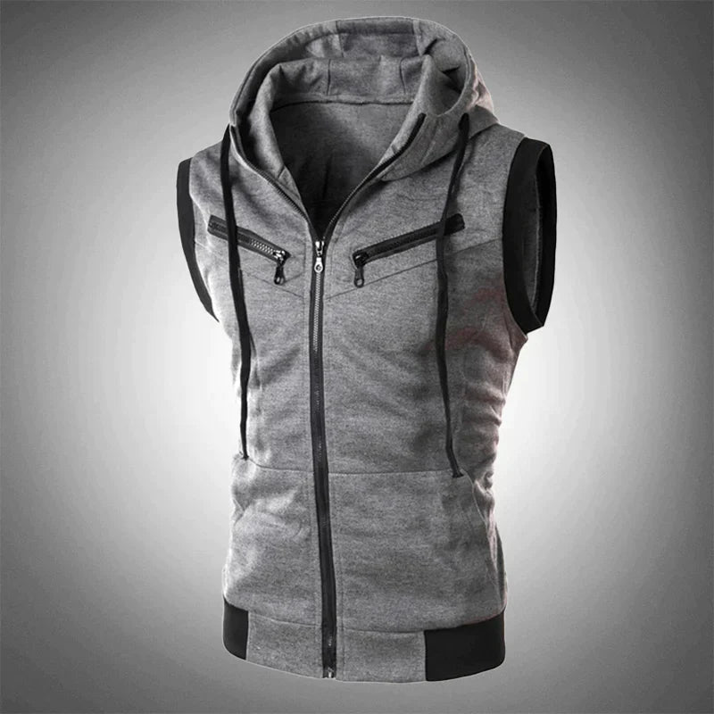 Chaleco Deportivo Slim Con Capucha - Vestiria